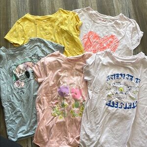 Cat & Jack Yellow Short Sleeve Tees Bundle Size 7/8
